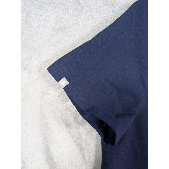 FIGS Technical Collection Scrub Top Womens Size Small Blue Medical Nurse Uniform - Picture 3 of 7